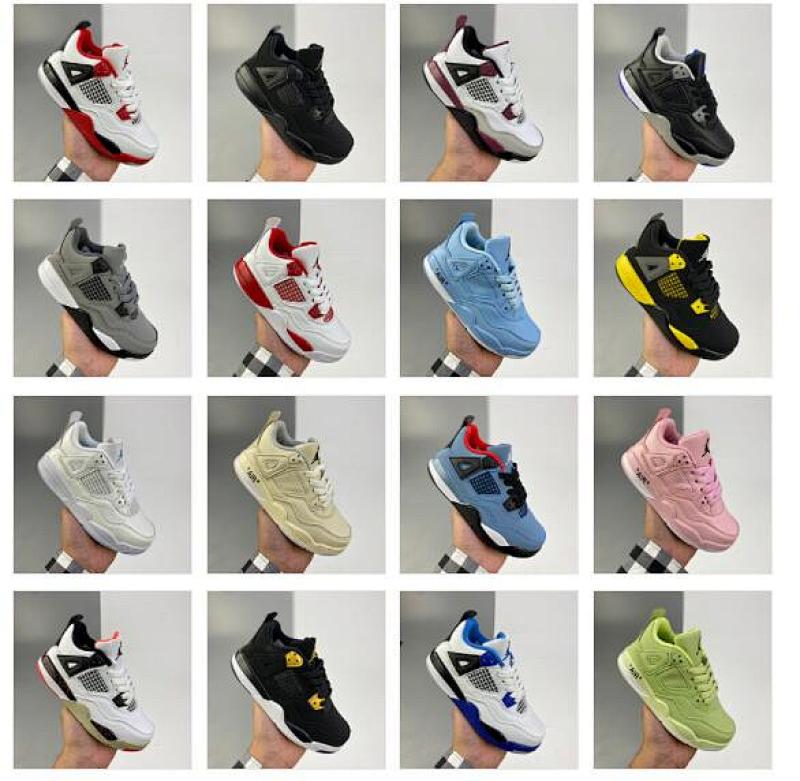 KIDS Air Jordan 4 Retro Aj4 Classique Chaussure Basketball