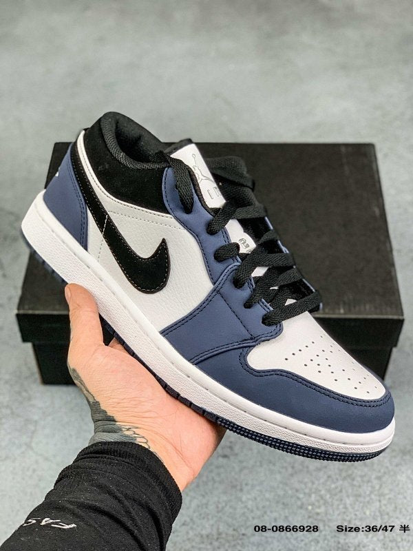 # Air Jordan 1 Low Brushstroke Swoosh AJ1 1 Low Sport Casual Chaussure Skateboard #08-086692