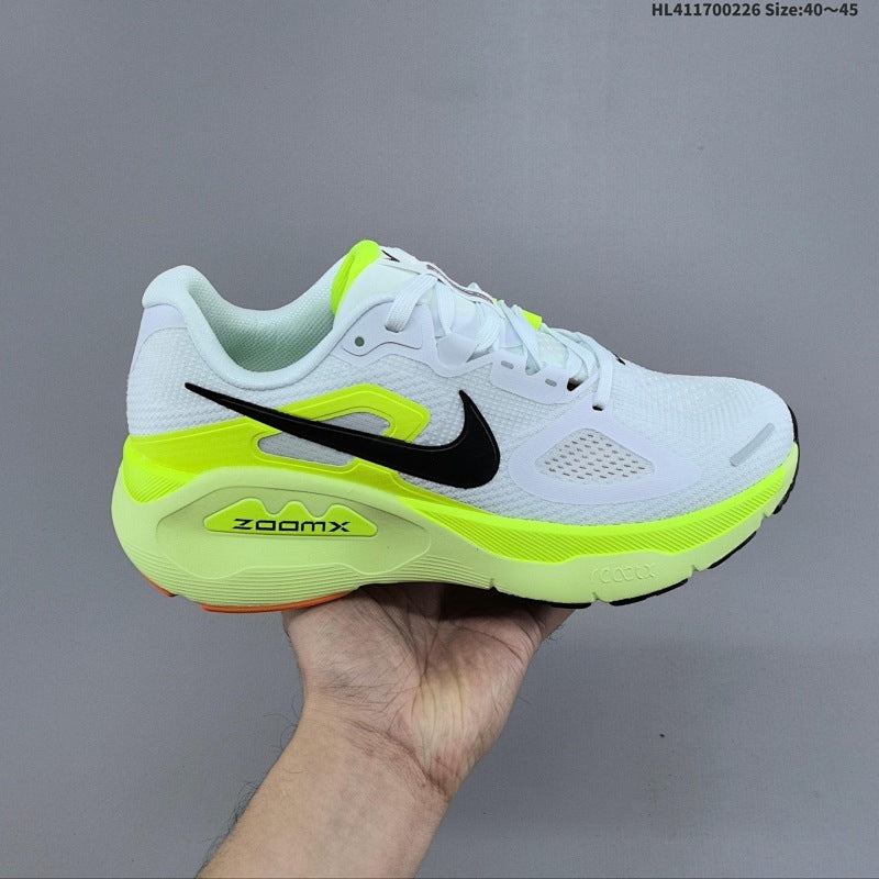 STRUCTURE PLUS White & neon green Confort Antidérapant Low Chaussure Running ReactX :HQ3048-101 eur