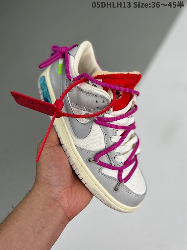 leather with Canvas VIRGIL ABLOH Off-White x SB Dunk Low Lot