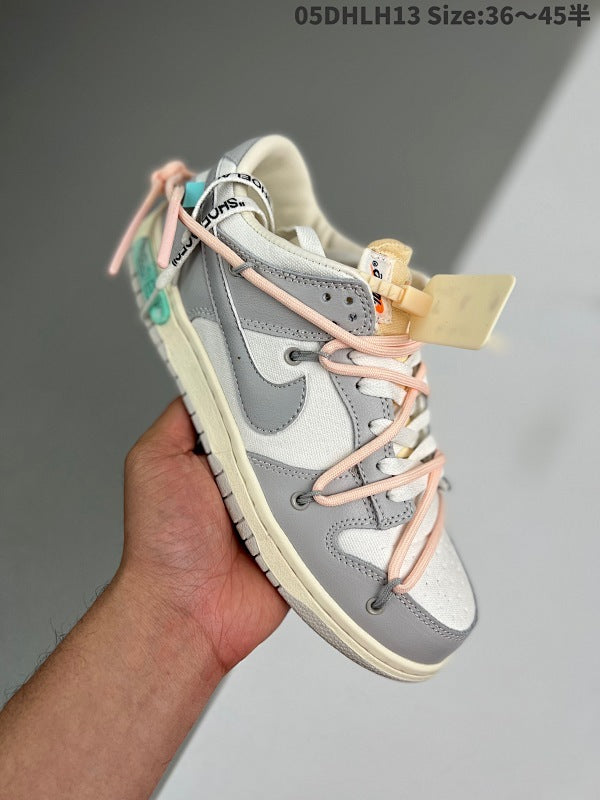leather with Canvas VIRGIL ABLOH Off-White x SB Dunk Low Lot