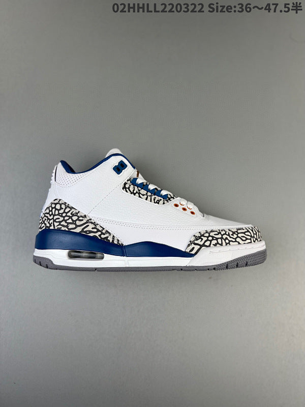 real leather Air Jordan 3 Retro "Wizards" AJ3 3 aj3 3