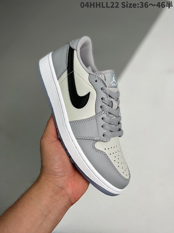 REAL LEATHER Air Jordan 1 Low Golf "Wolf Grey" Low AJ1 1 aj1 DD9315-002