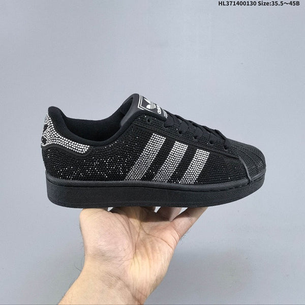 Rhinestone “sparkling” Strass Brillants Originals Superstar Série Shell Toe Low Classique Polyvalent Casual Sport Chaussure Skateboard IH4200