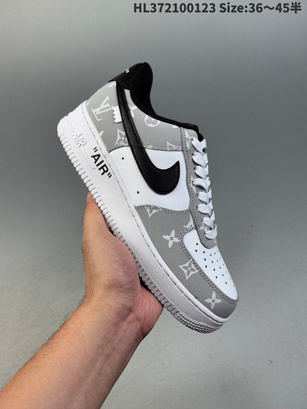 L--- x NK Air Force 1'07 Collaboration EUR SIZE:36-45 Gris Noir